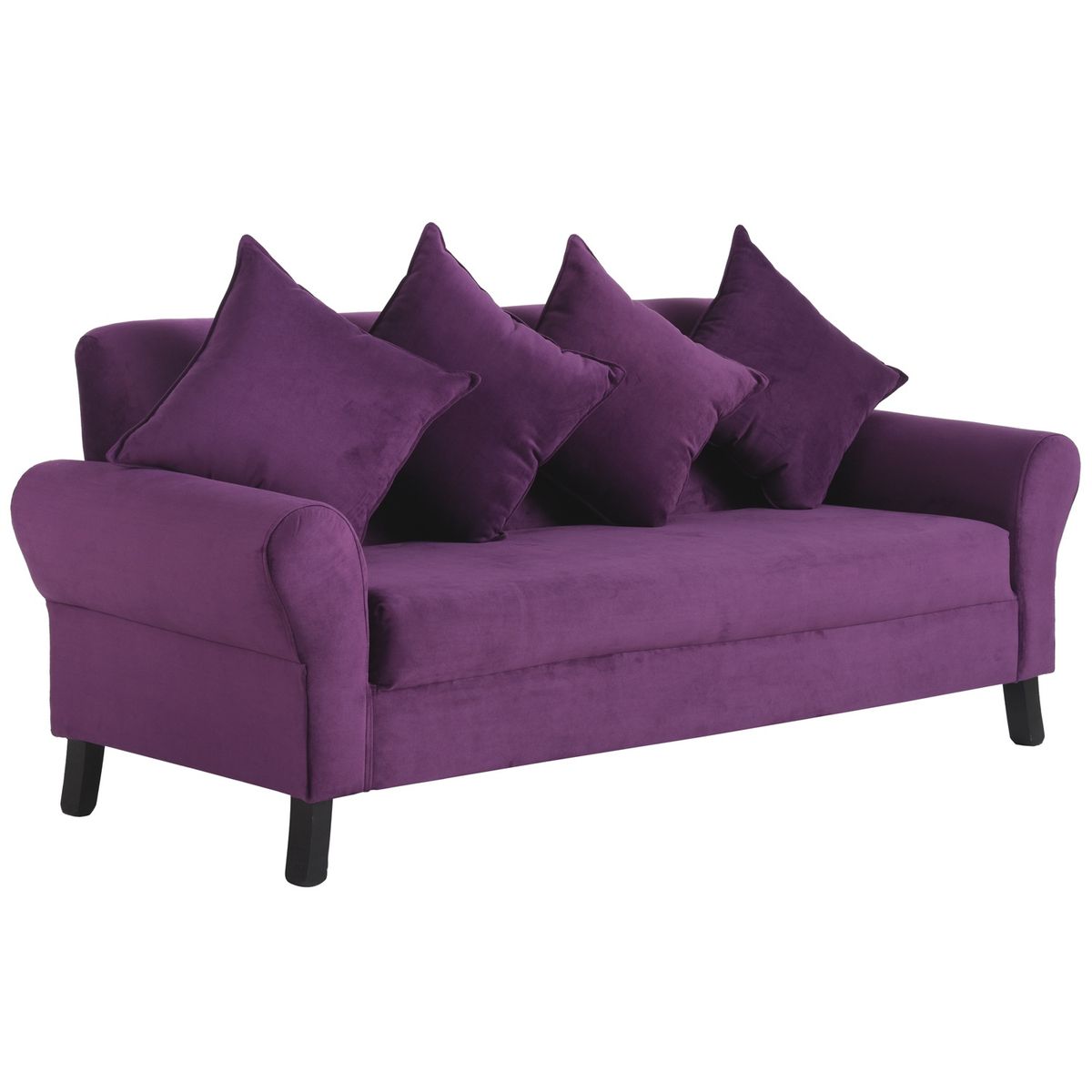 BODEVIR - Sofa Lua 3C Felpa 20 Morado