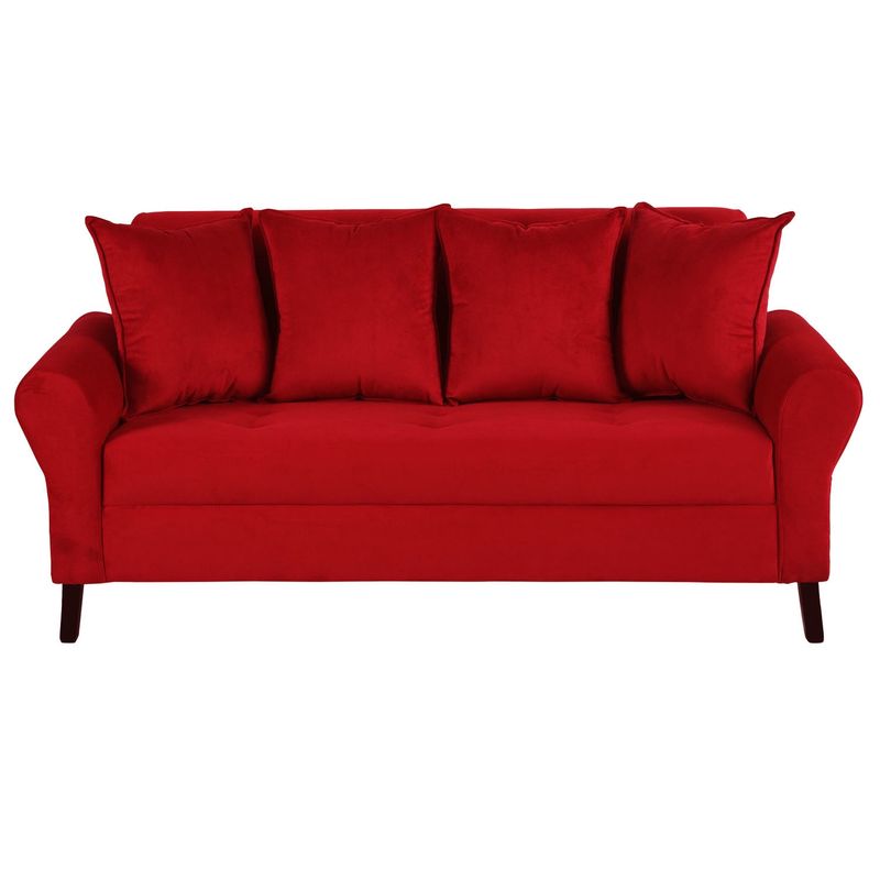BODEVIR - Sofa Lua 3C Felpa 20 Rojo
