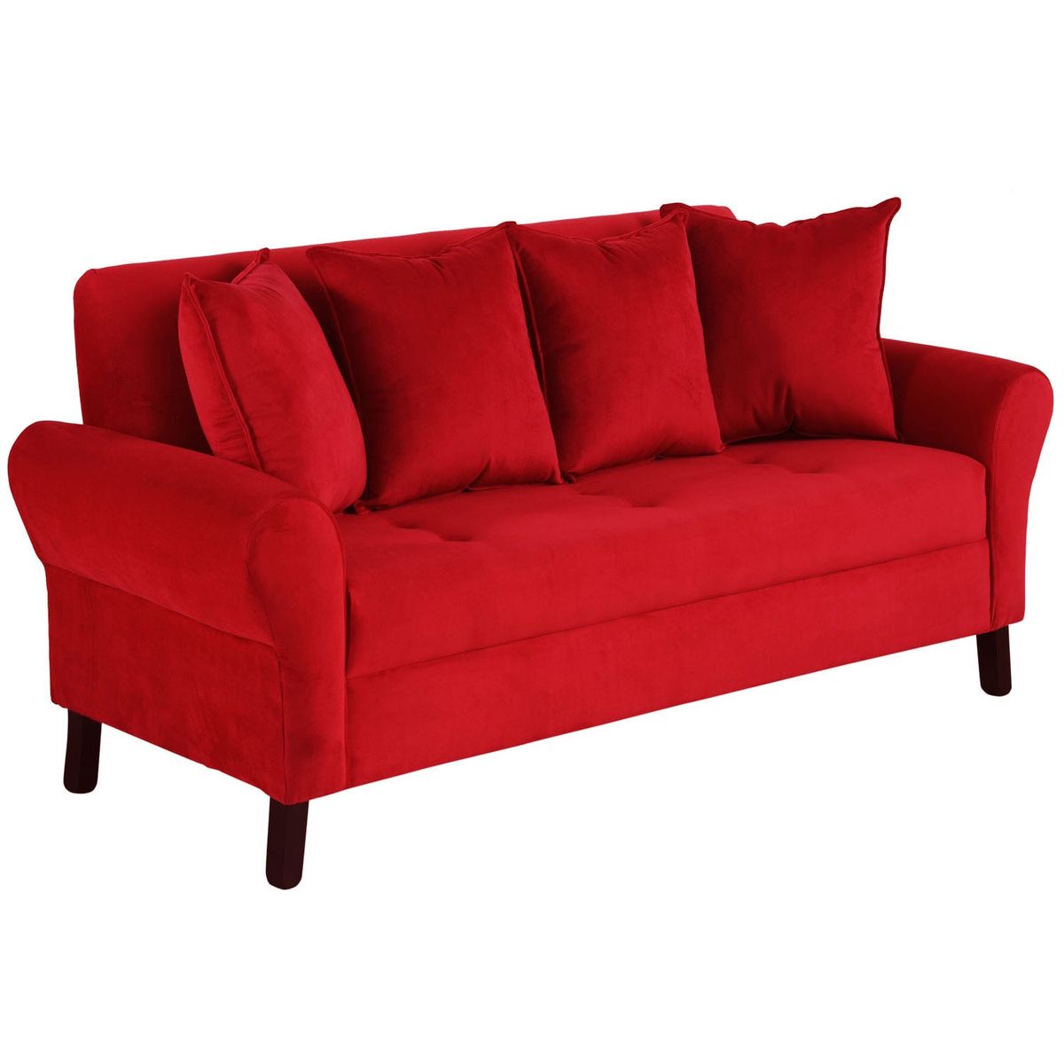 BODEVIR - Sofa Lua 3C Felpa 20 Rojo