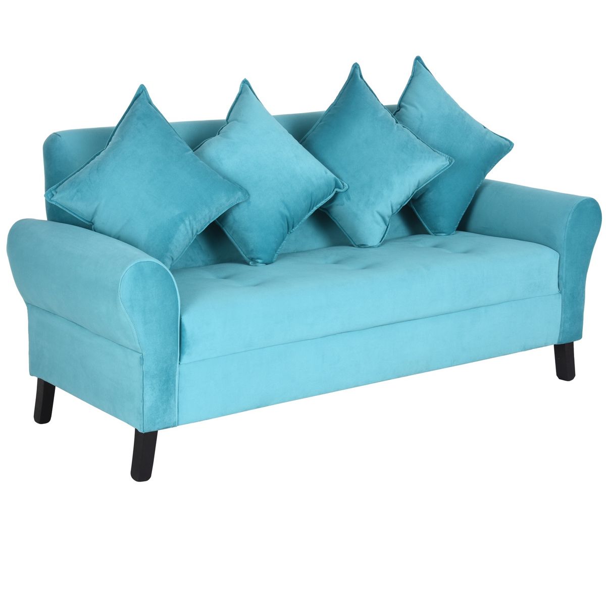 BODEVIR - Sofa Lua 3C Felpa 20 Turquesa