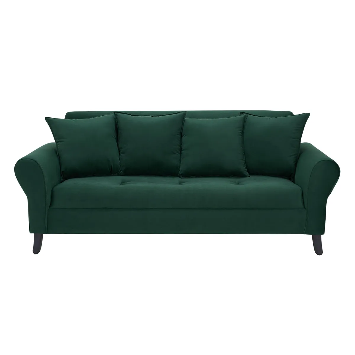 BODEVIR - Sofa Lua 3C Felpa 20 Verde Botella