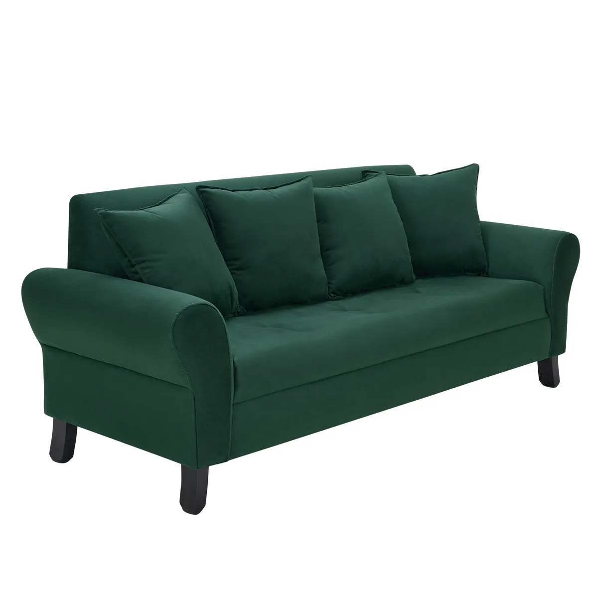 BODEVIR - Sofa Lua 3C Felpa 20 Verde Botella