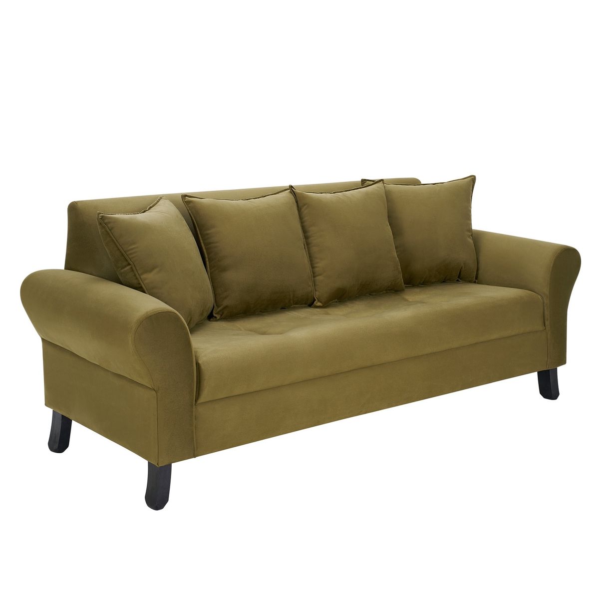 BODEVIR - Sofa Lua 3C Felpa 20 Verde Musgo