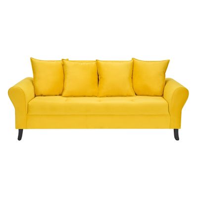 Imagen 2 del producto Sofa Lua 3C+2 Pouf Felpa 20 Amarillo