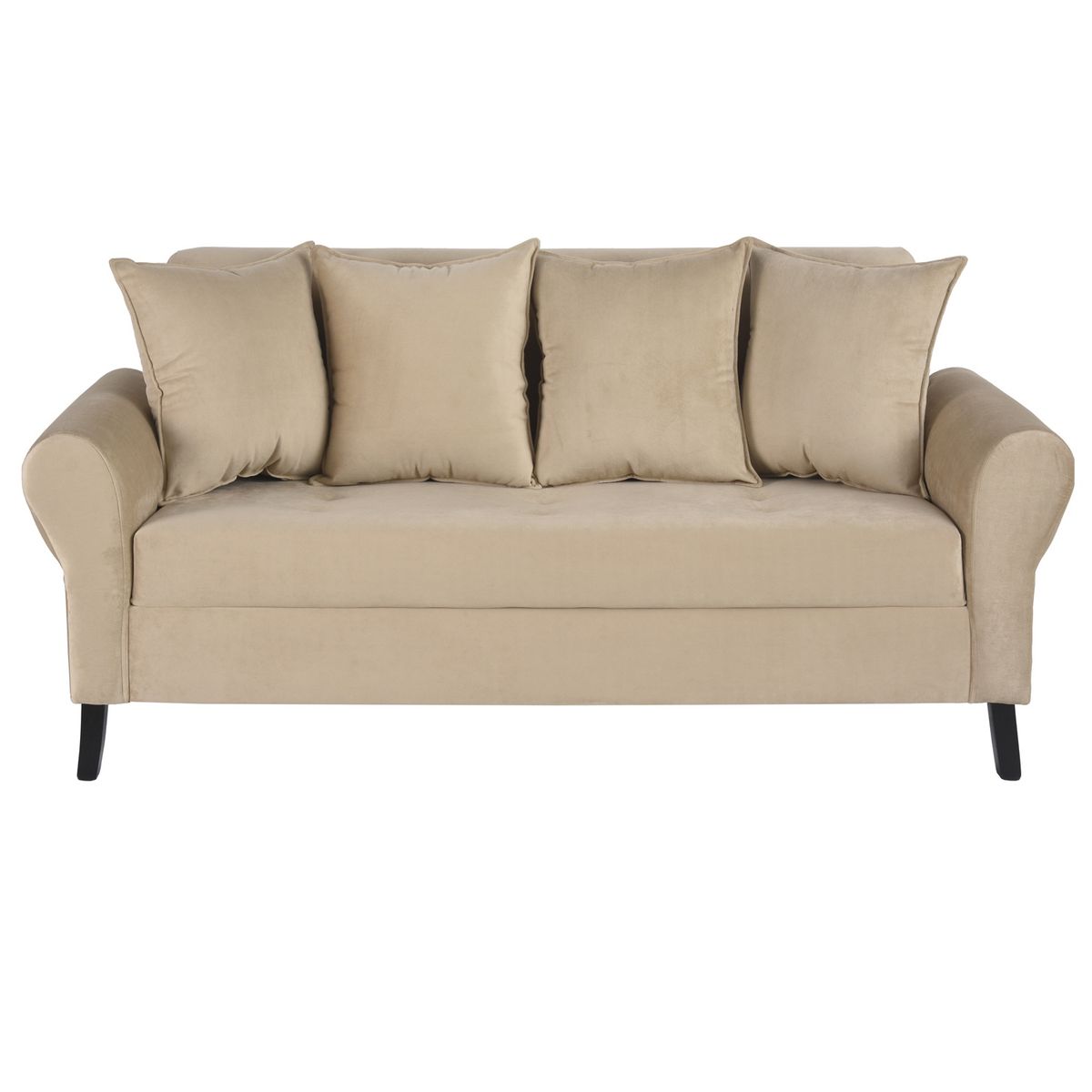 BODEVIR - Sofa Lua 3C+2 Pouf Felpa 20 Beige