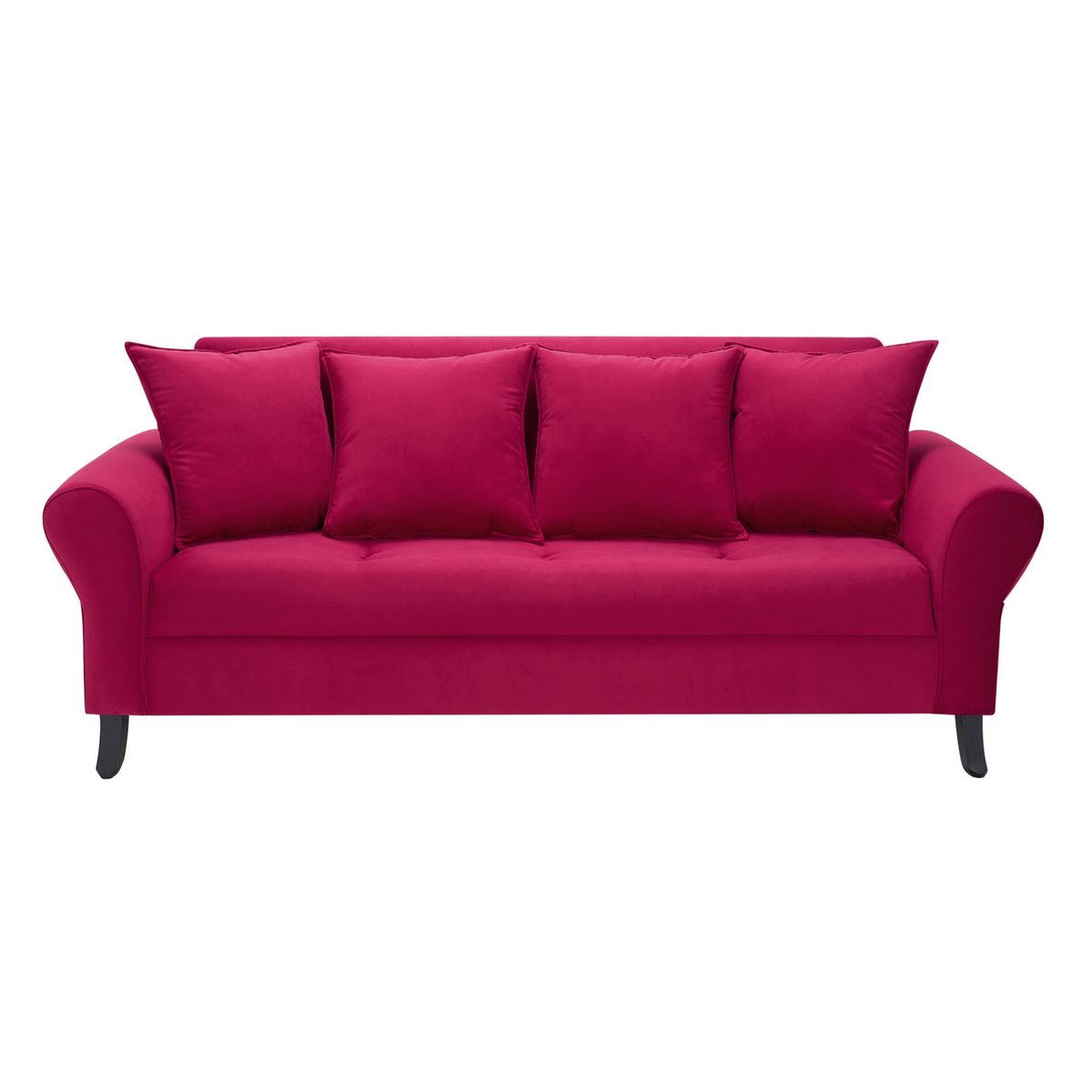BODEVIR - Sofa Lua 3C+2 Pouf Felpa 20 Burdeo