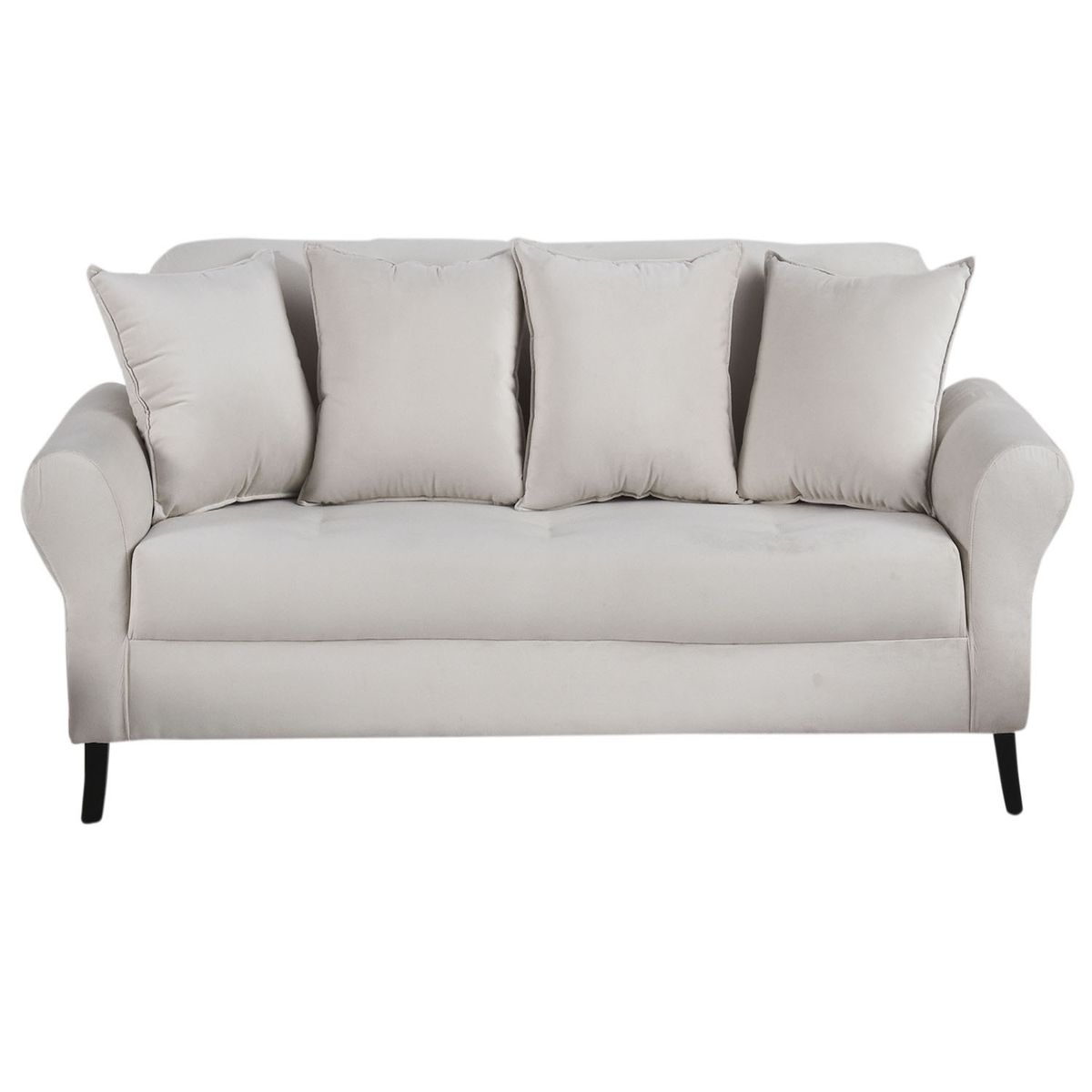 BODEVIR - Sofa Lua 3C+2 Pouf Felpa 20 Crudo