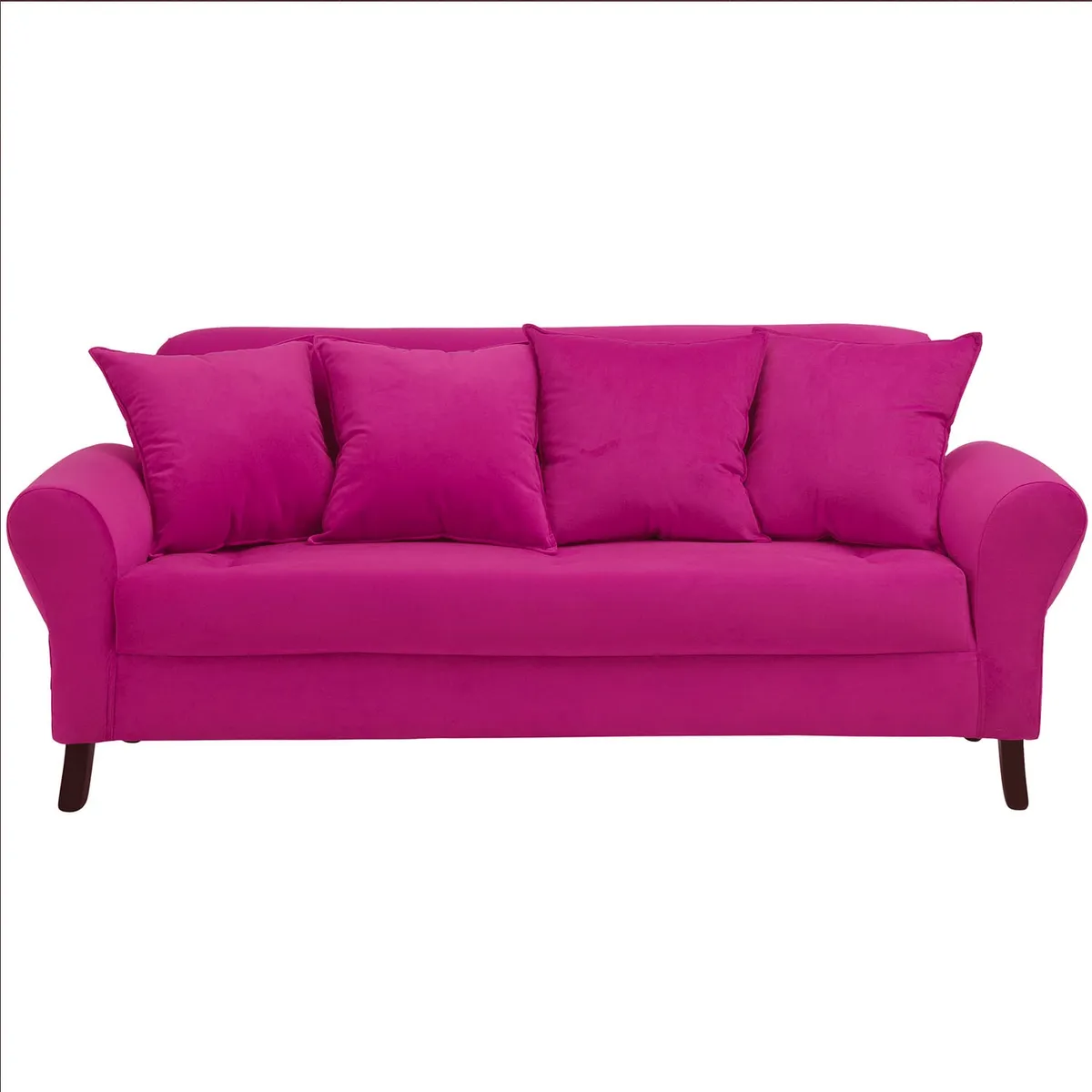 BODEVIR - Sofa Lua 3C+2 Pouf Felpa 20 Fucsia
