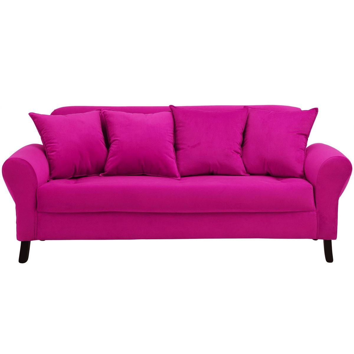BODEVIR - Sofa Lua 3C+2 Poltronas Felpa 20 Fucsia