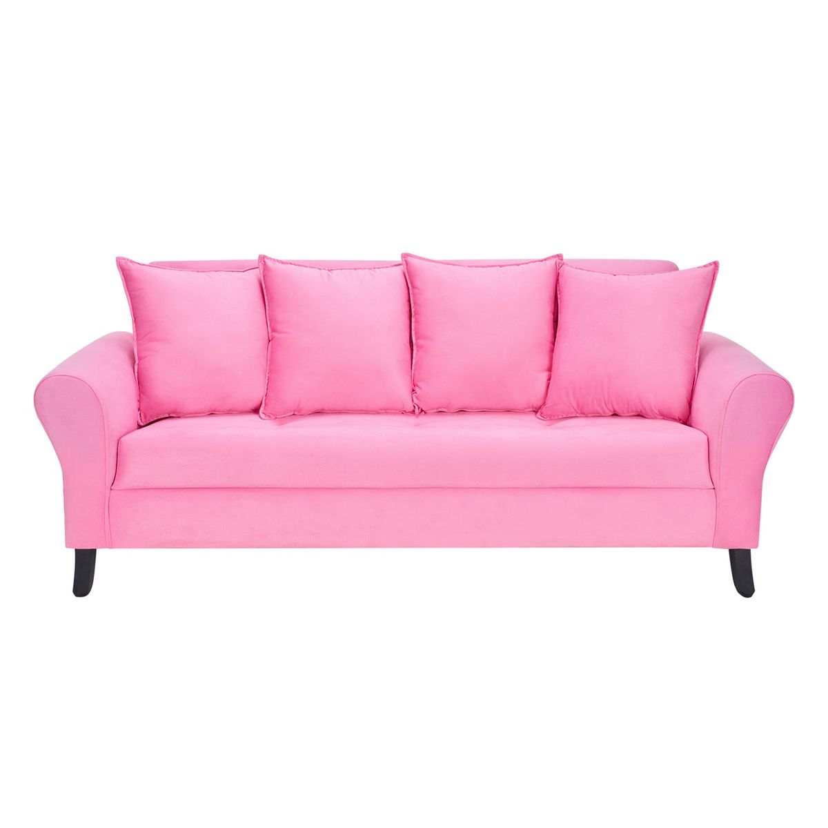 BODEVIR - Sofa Lua 3C+2 Poltronas Felpa 20 Rosado