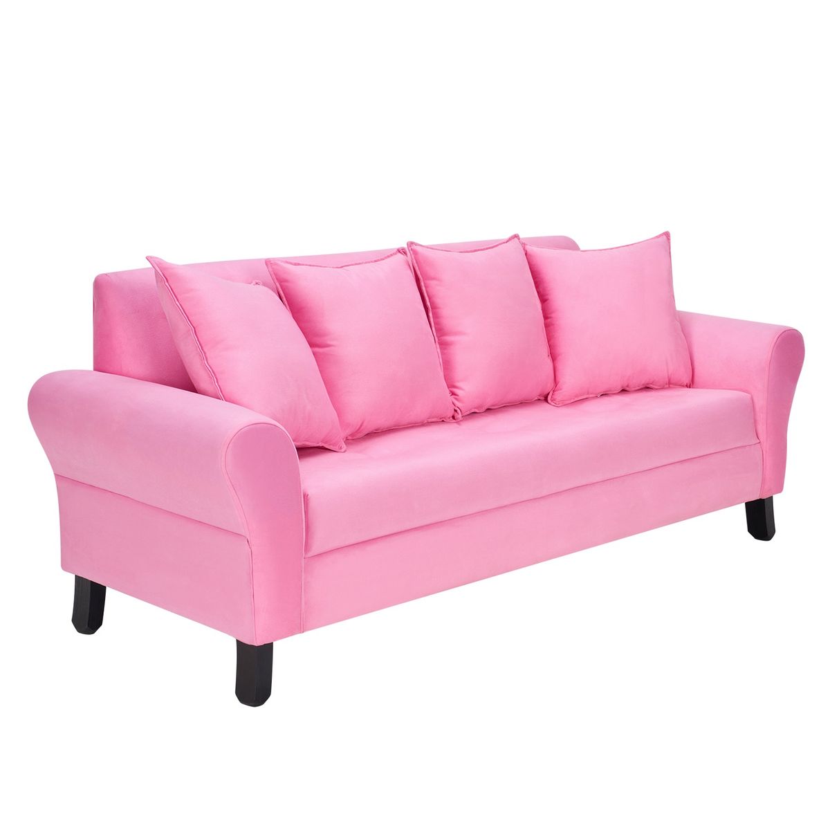 BODEVIR - Sofa Lua 3C+2 Poltronas Felpa 20 Turquesa