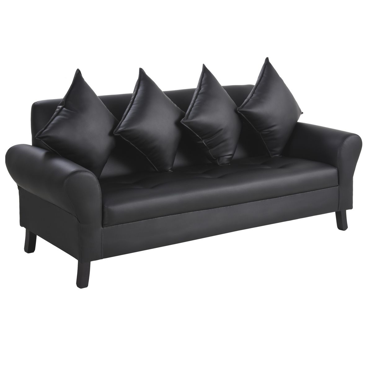 BODEVIR - Sofa Lua 3C PU 20 Negro