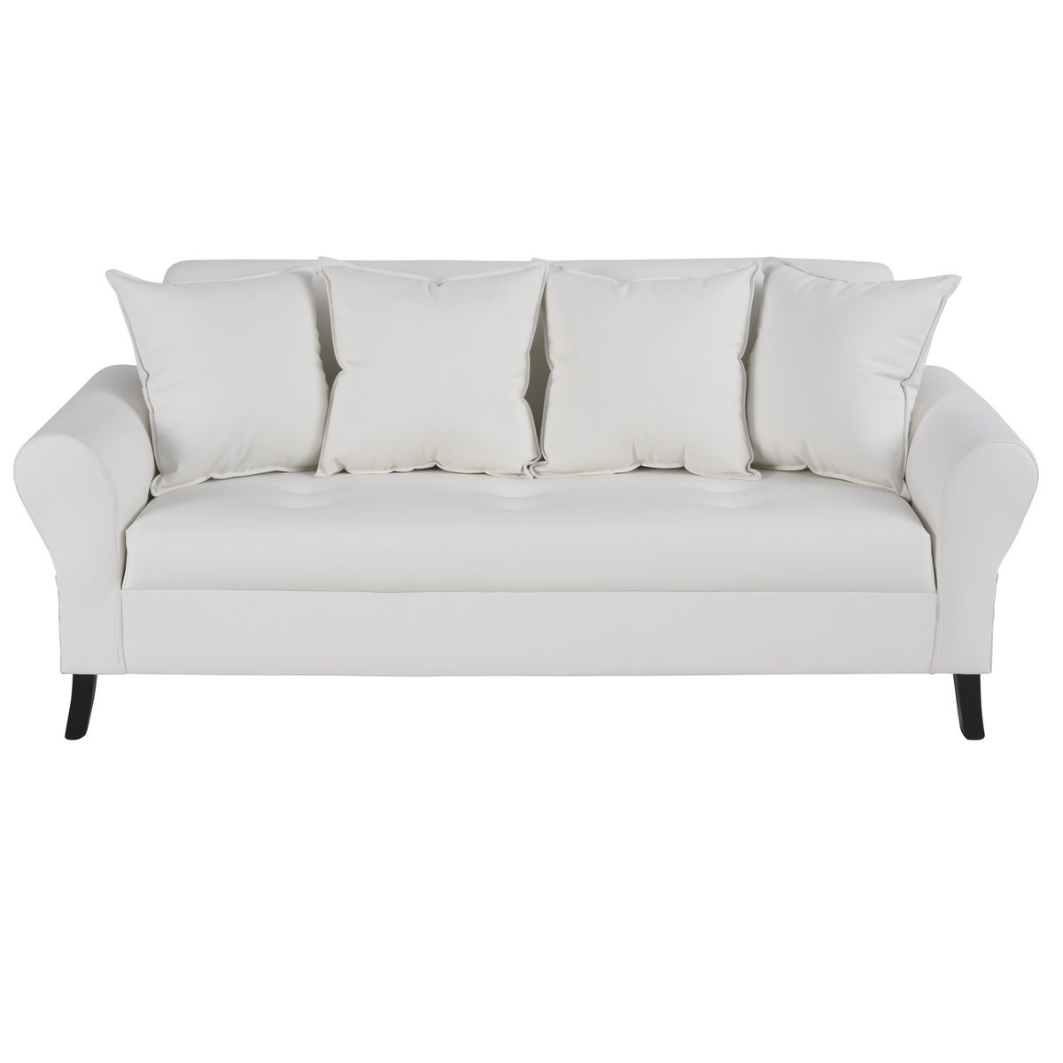 BODEVIR - Sofa Lua 3C+2 Pouf PU 20 Blanco