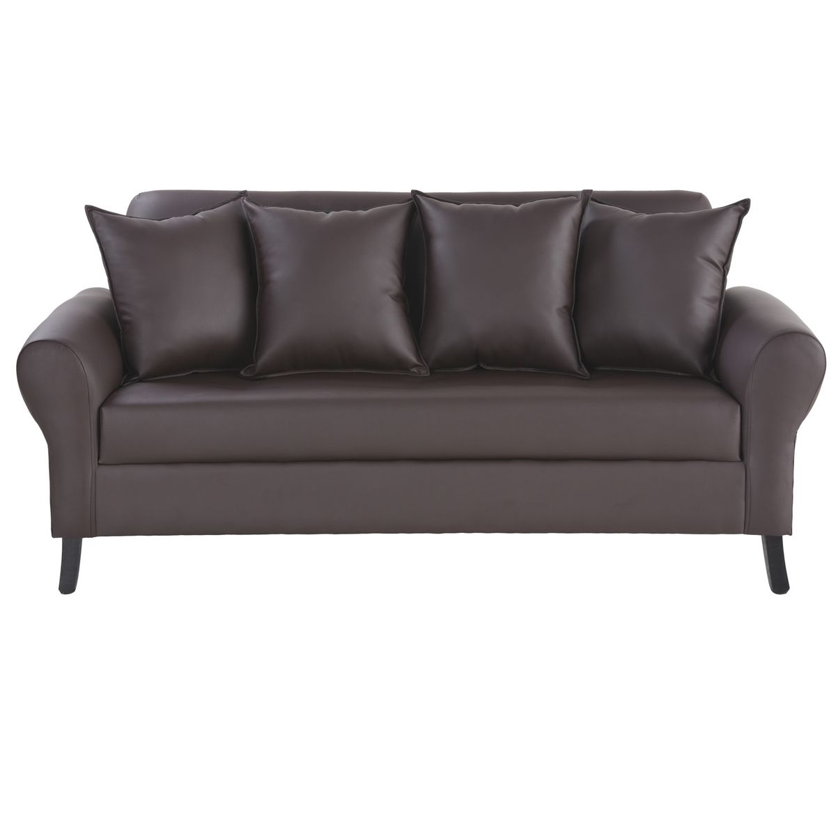 BODEVIR - Sofa Lua 3C+2 Pouf PU 20 Chocolate