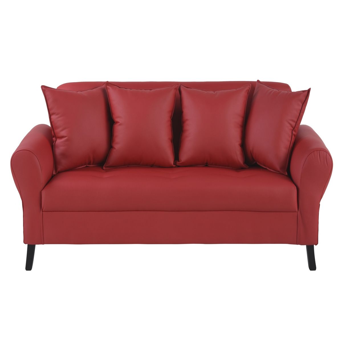BODEVIR - Sofa Lua 3C+2 Pouf PU 20 Rojo