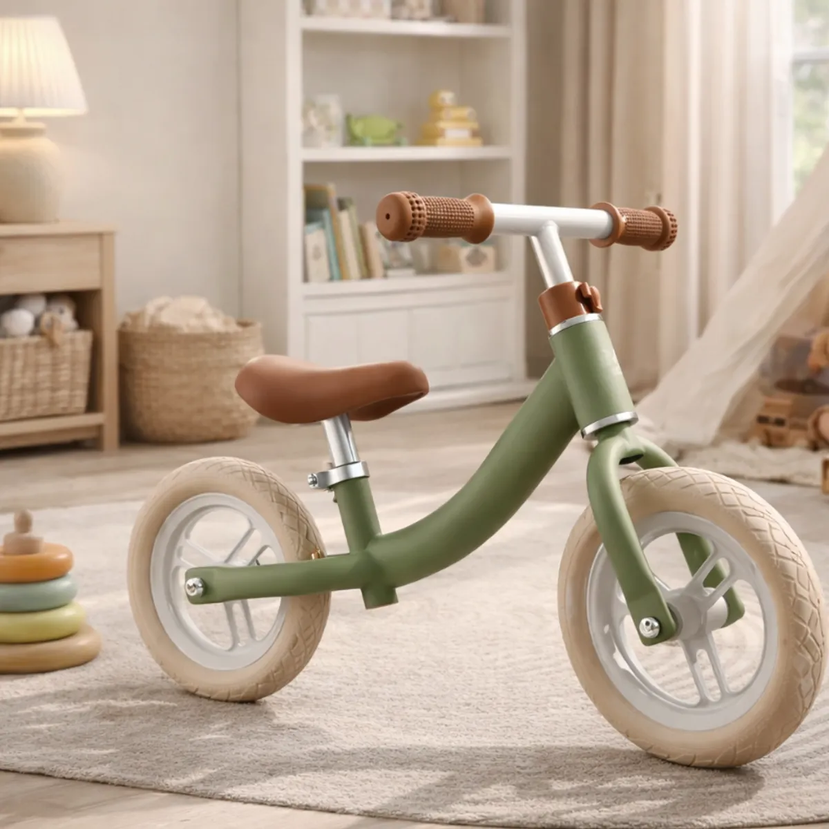 HOMER OUTDOOR - Bicicleta Equilibrio Ultra Ligera Sin Pedales Infantil Verde