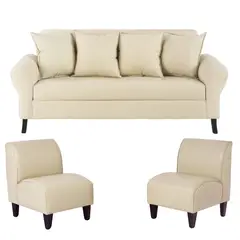 BODEVIR - Sofa Lua 3C+2 Poltronas PU 20 Beige