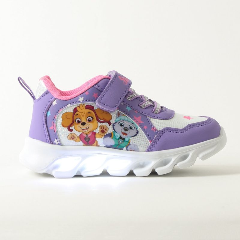 PAW PATROL - Zapatilla Con Luces Niña Stars Morado Paw Patrol