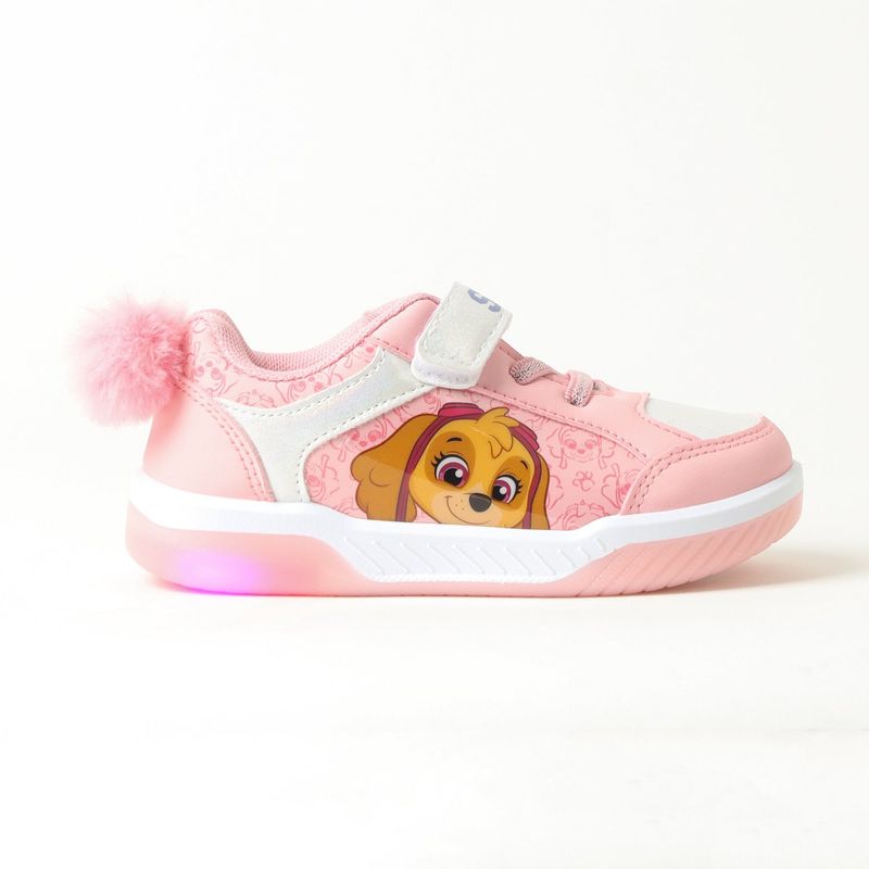 PAW PATROL - Zapatillas Infantiles Paw Patrol Skye con Luces LED y Pompón - Niñas 2-6 Años