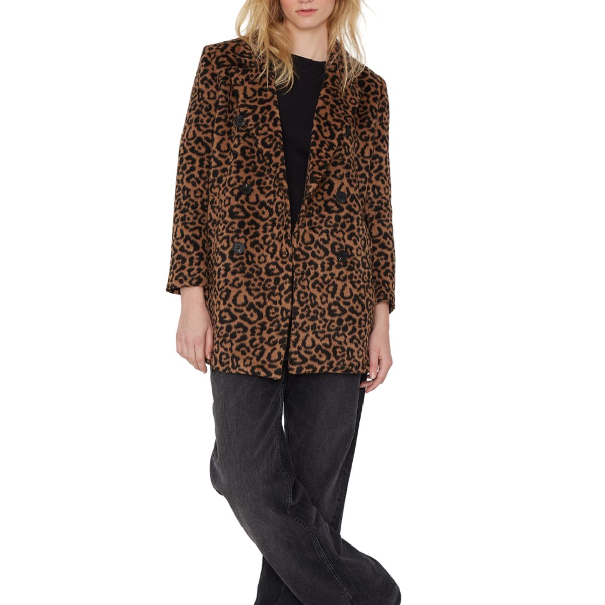 JACINTA TIENDA - Abrigo Gracia animal print camel Jacinta Tienda