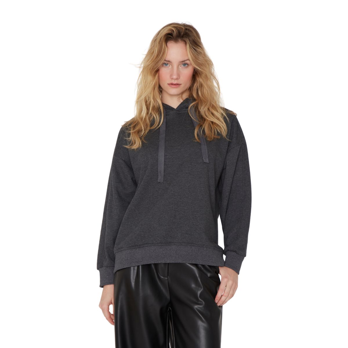 JACINTA TIENDA - Polerón Cotton gris Jacinta Tienda.