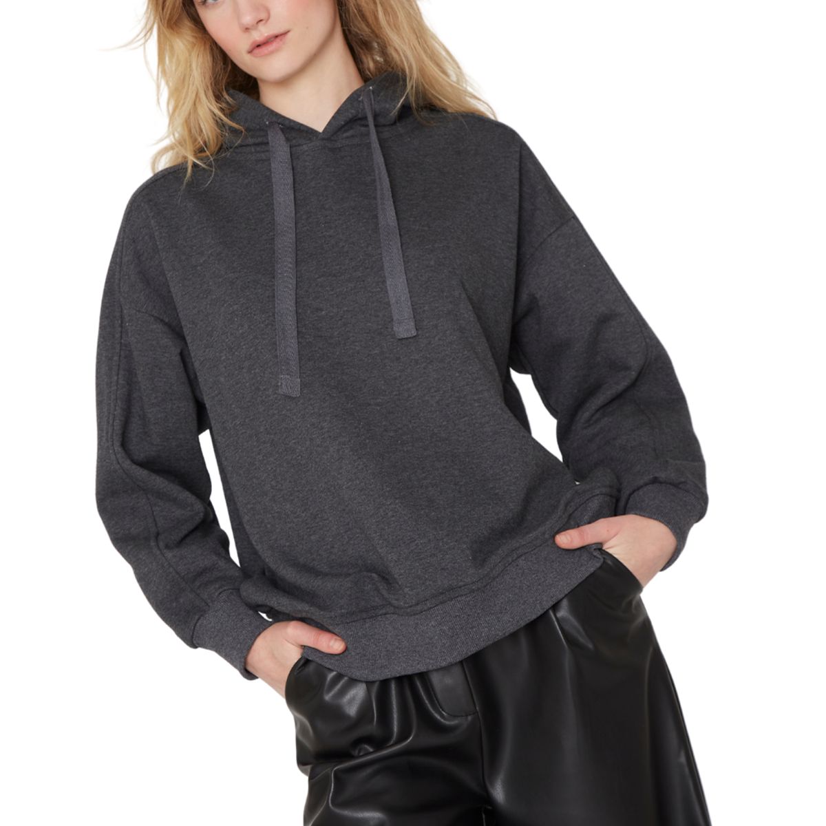 JACINTA TIENDA - Polerón Cotton gris Jacinta Tienda.