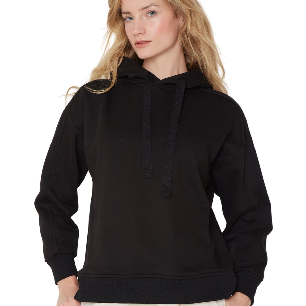 JACINTA TIENDA - Polerón Cotton negro Jacinta Tienda