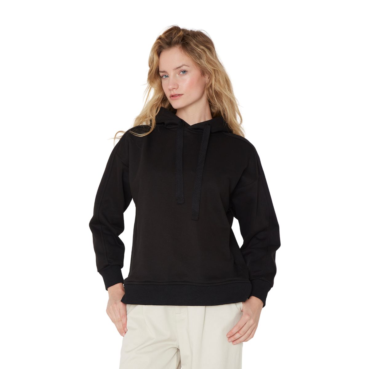 JACINTA TIENDA - Polerón Cotton negro Jacinta Tienda