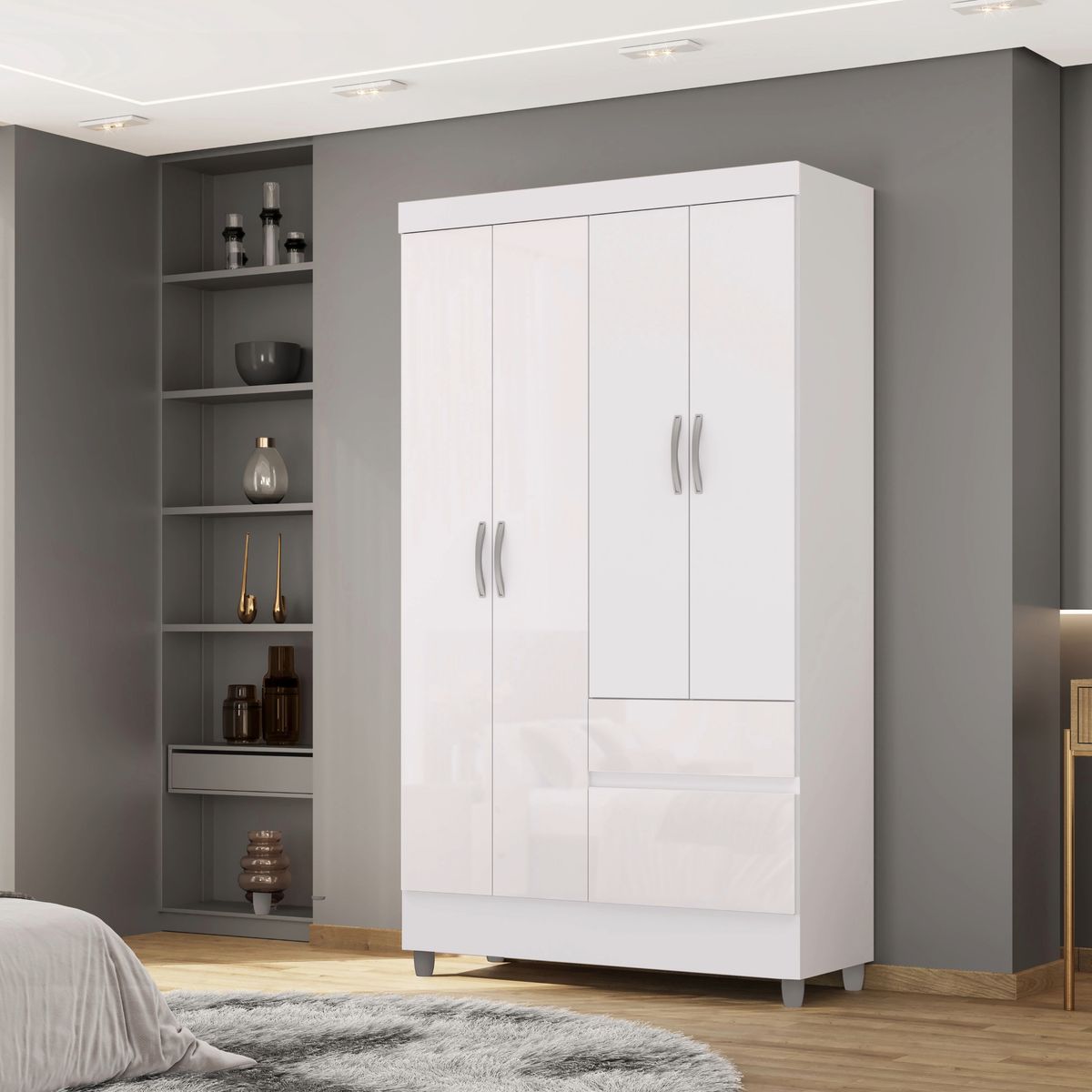 JDO & DESIGN - CLOSET 4P 2C IDEAL BLANCO CAMARIM