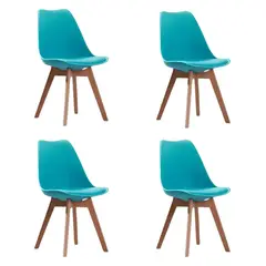 JAVIMATE - Pack 4 Sillas De Comedor Tulip Calipso