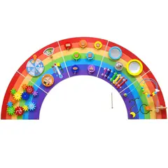 JUGUETON - Juego Pared Madera Diseño Arcoiris