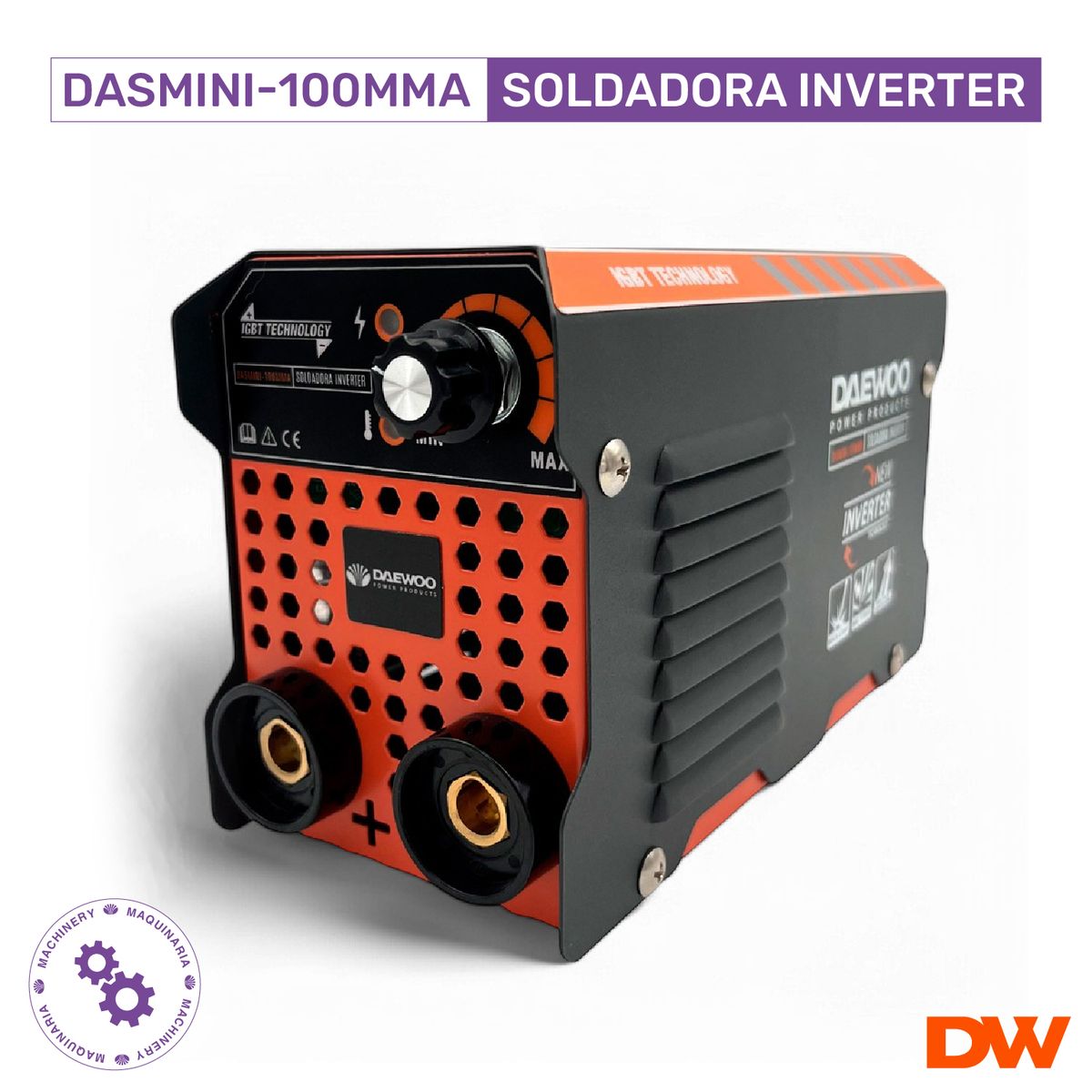 DAEWOO - Soldadora Inverter 100 A Daewoo Mini Dasmini-100mma Con Acc