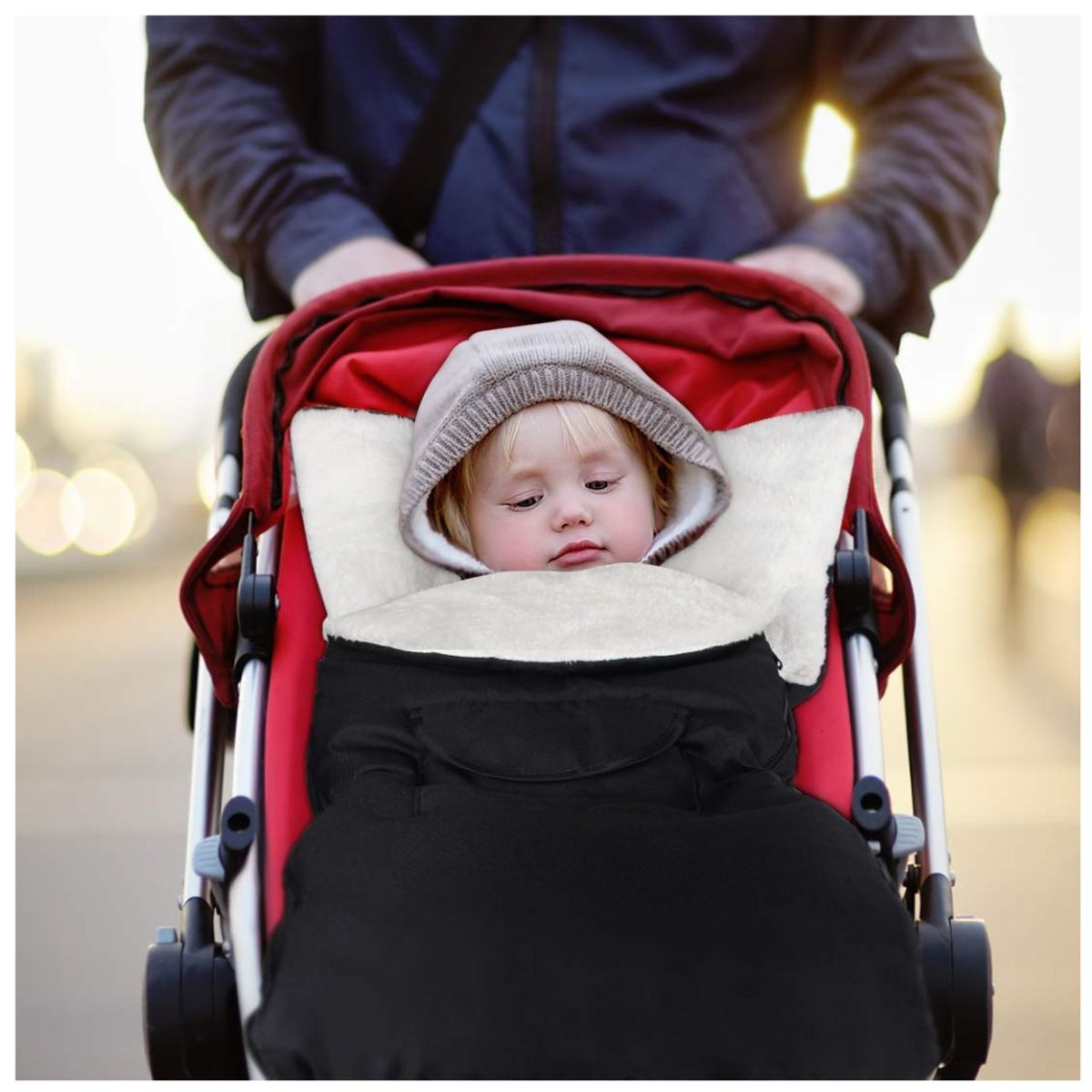 OEM - SACO PARA COCHE BEBE IMPERMEABLE CON POLAR