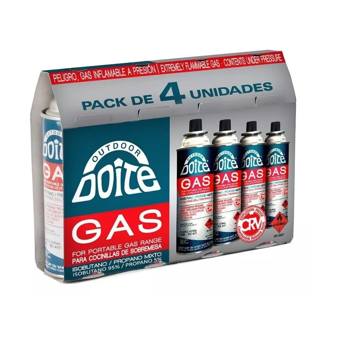 DOITE - Pack 4 De Gas Para Cocinillas