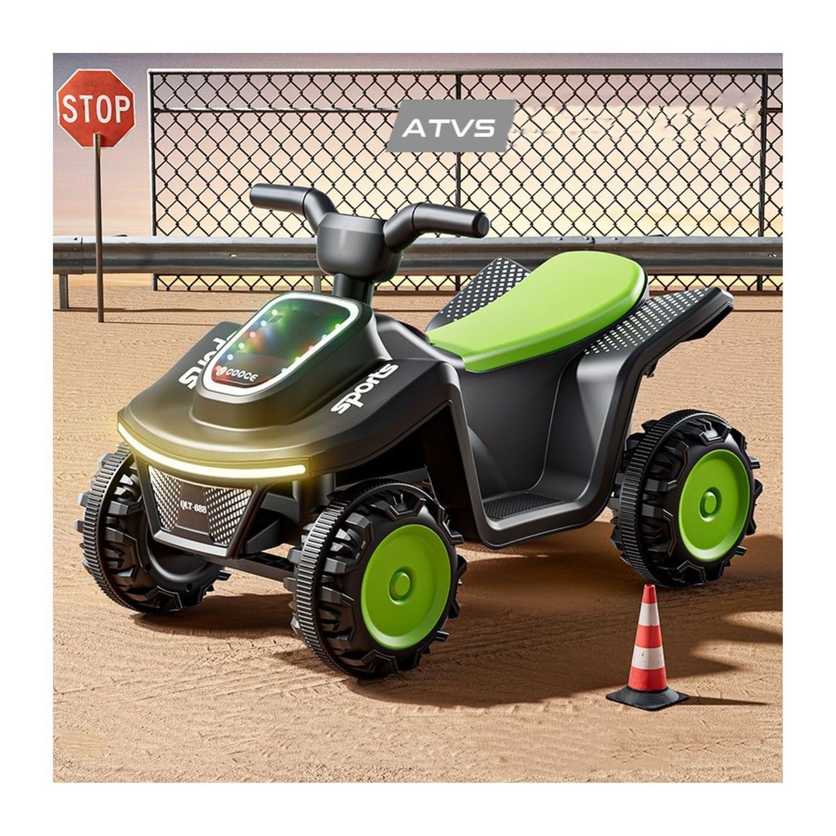 BABYLUNA - Cuatrimoto Eléctrica con Batería Recargable Luces Sonido