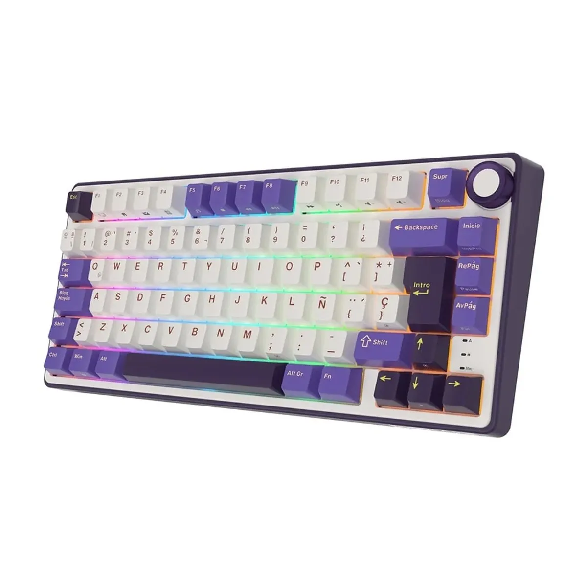 ROYAL KLUDGE - Teclado Mecánico RK R75 75% Blackberry Español - Royal Kludge