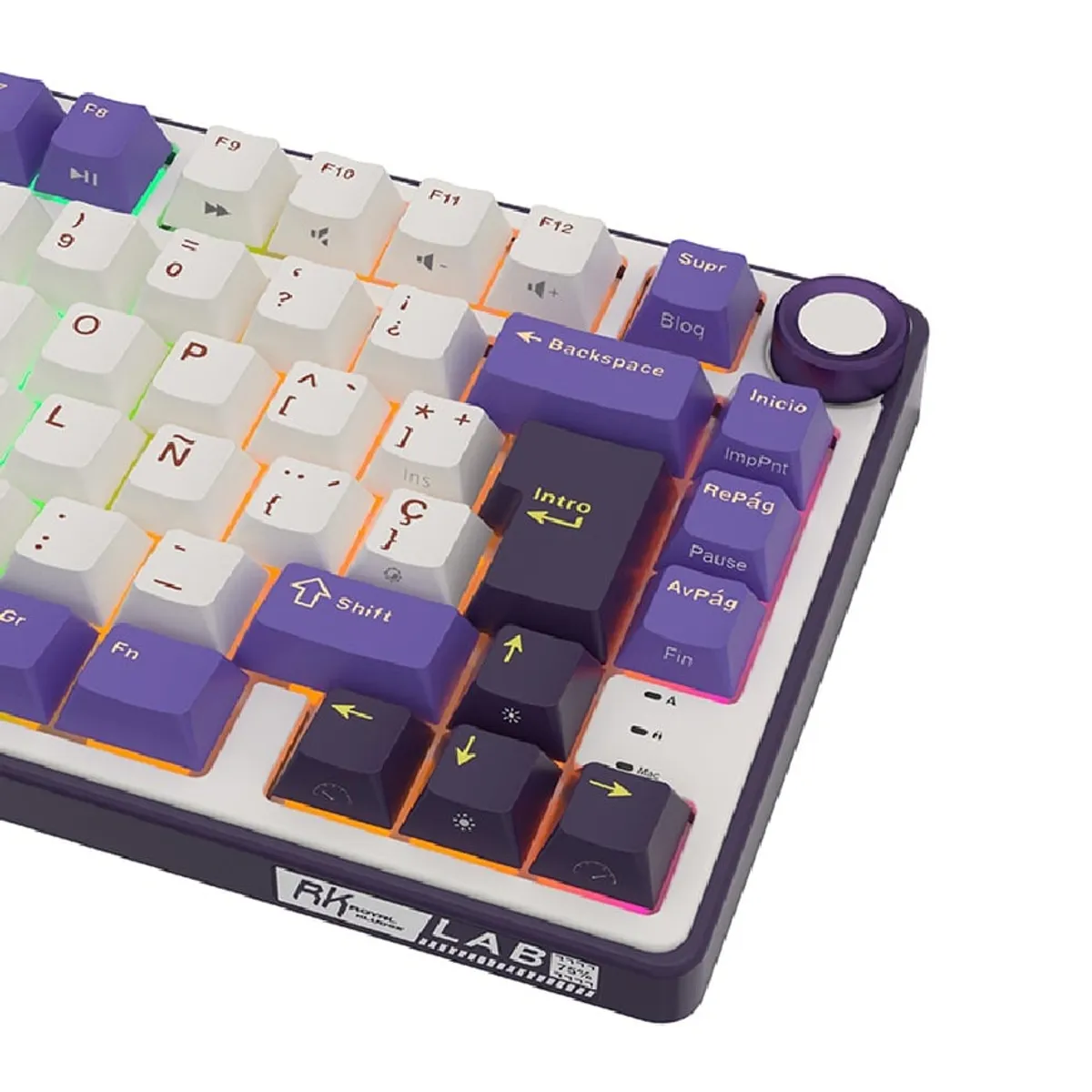 ROYAL KLUDGE - Teclado Mecánico RK R75 75% Blackberry Español - Royal Kludge