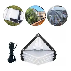 GENERICO - Lona Transparente Impermeable 2x6m con Ojales Metálicos