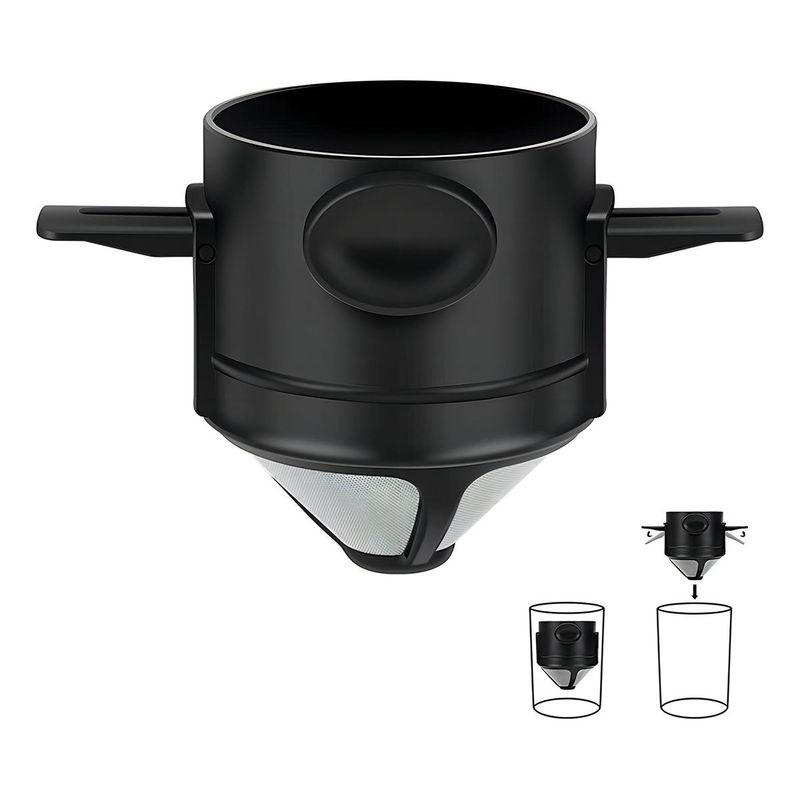 GENERICO - Filtro Portátil de Café en Acero Inoxidable para Aventuras