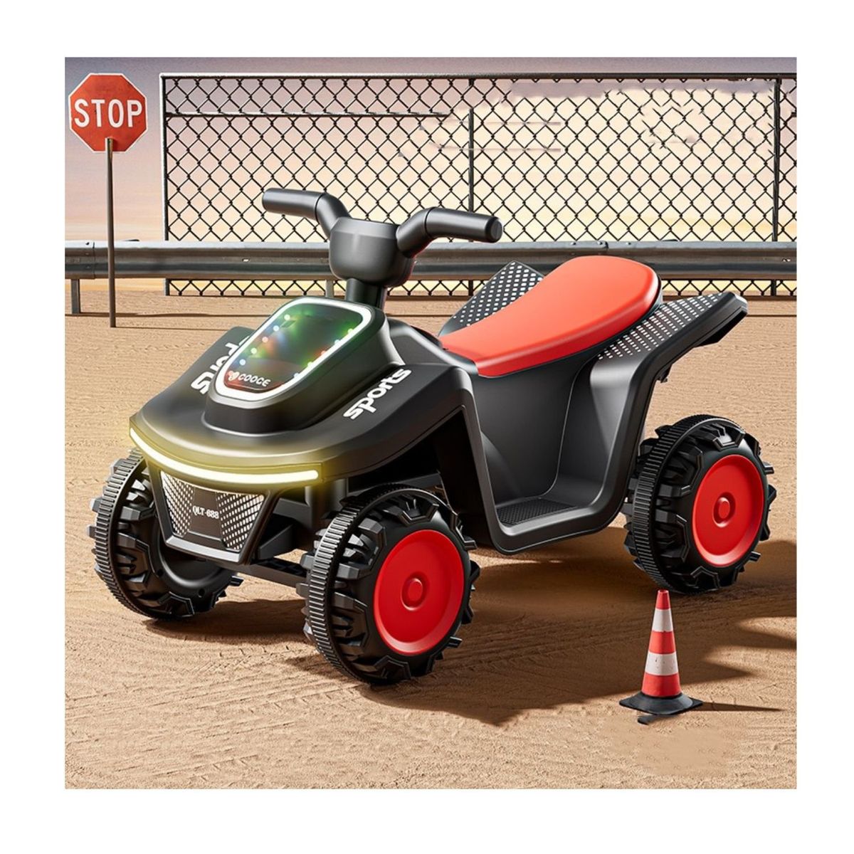 BABYLUNA - Cuatrimoto Eléctrica con Batería Recargable Luces Sonido