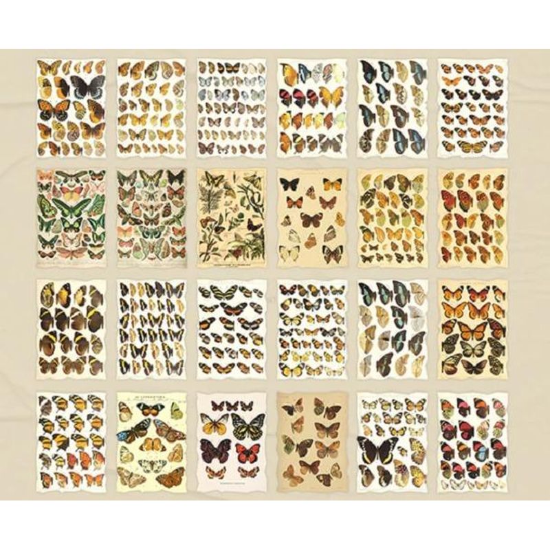GENERICO - Set de 24 Hojas de Papel Vintage para Scrapbooking Creativo
