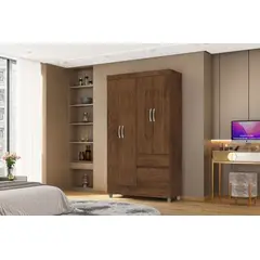 JDO & DESIGN - Closet 4 Puertas 2 Cajones Ideal Rústico