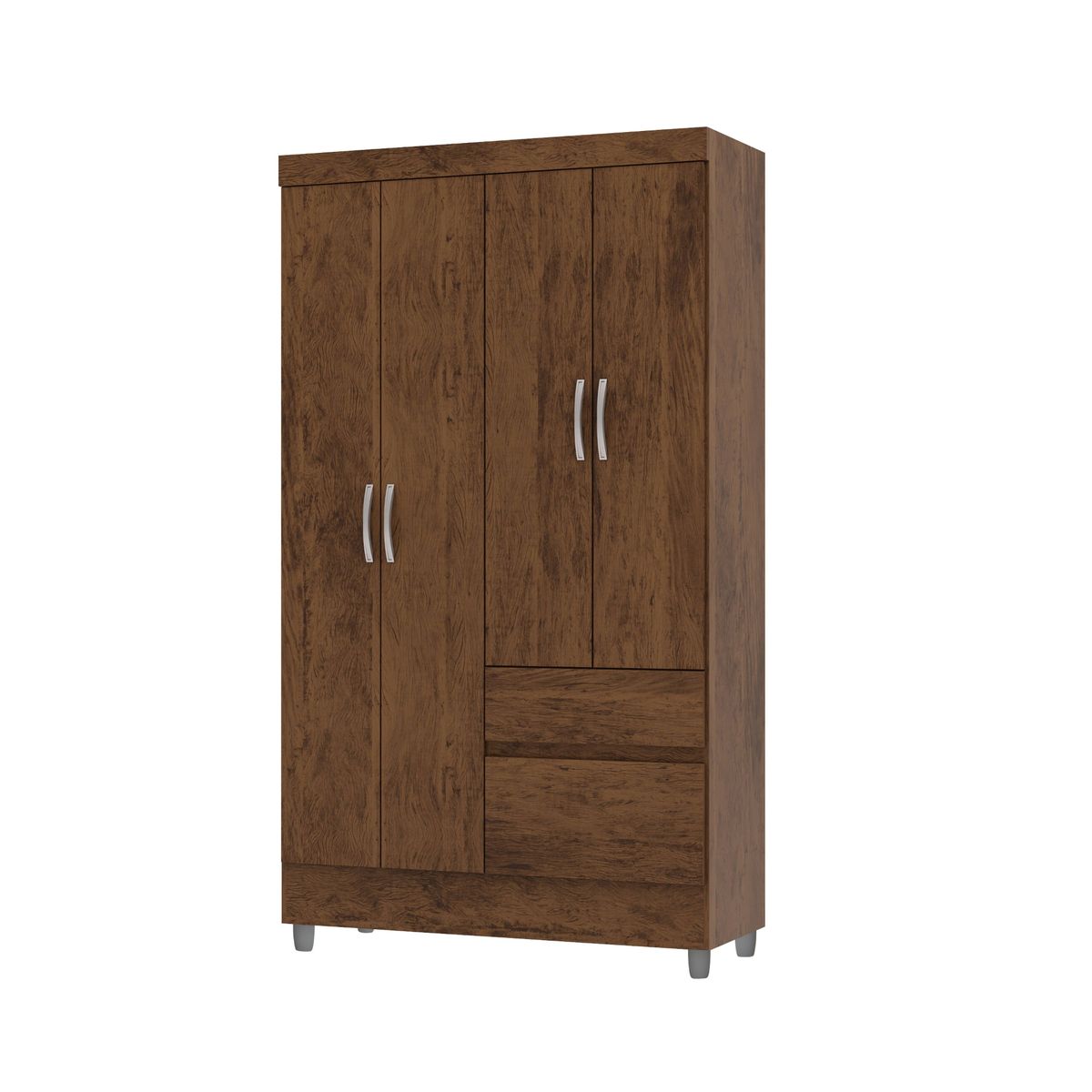 JDO & DESIGN - CLOSET 4P 2C IDEAL IMBUIA RUSTICO