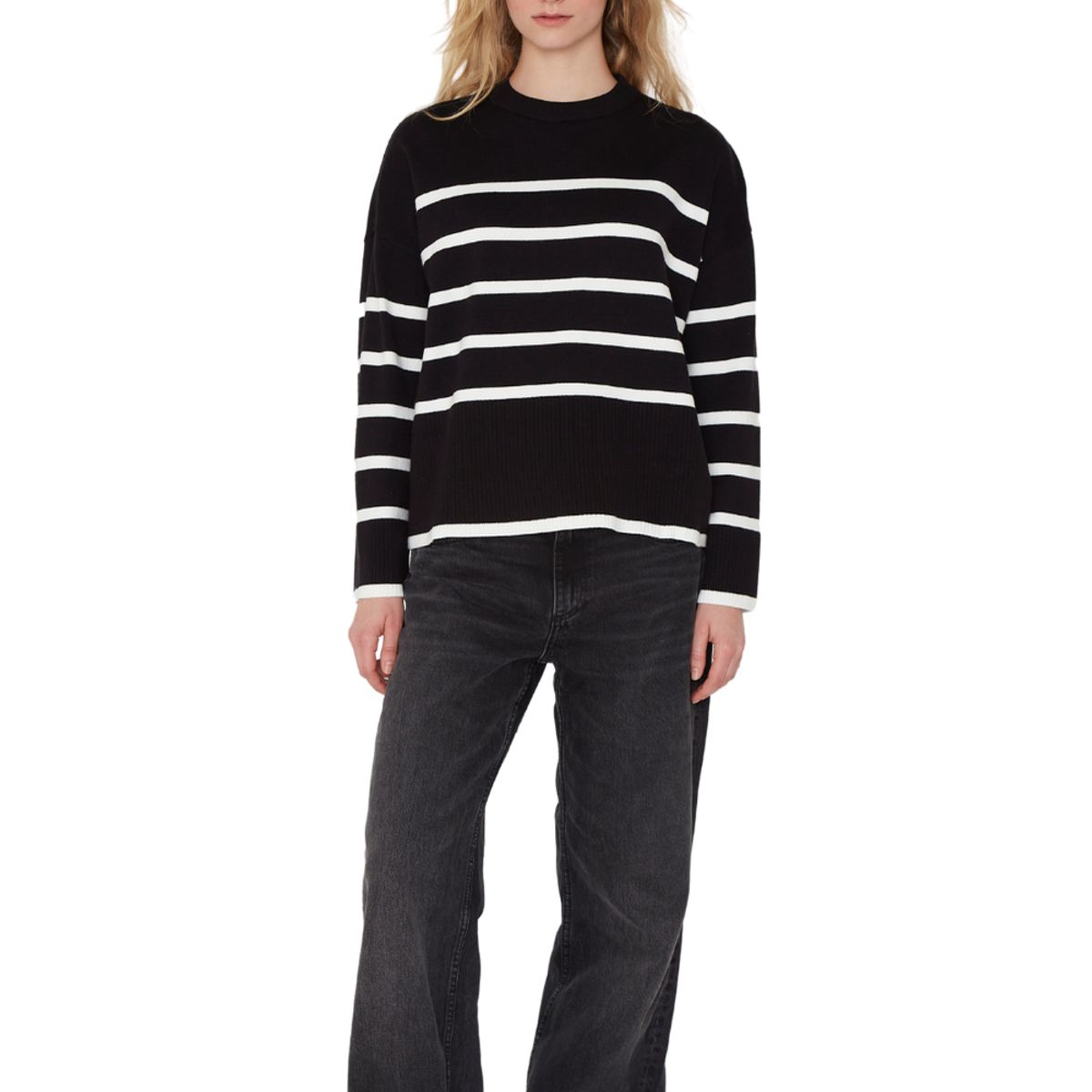 JACINTA TIENDA - Chaleco Verna rayas negro Jacinta Tienda