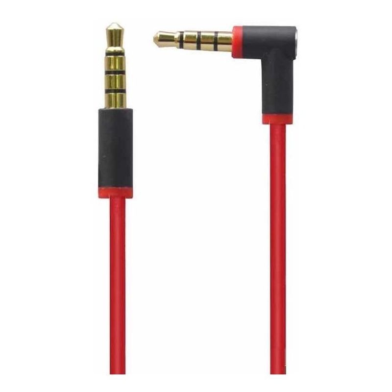 GENERICO - Cable de audio 3.5mm con control, 1.2m, color rojo
