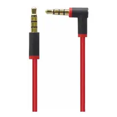 GENERICO - Cable de audio 3.5mm con control, 1.2m, color rojo
