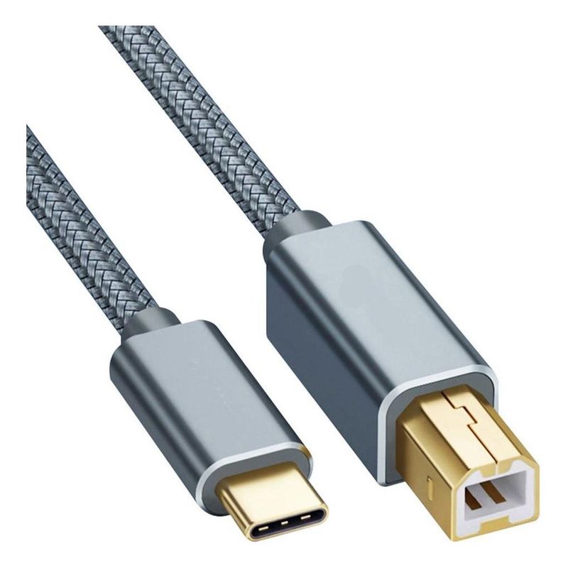 GENERICO - Cable USB C a B 2.0 de 2m para impresoras y escáneres