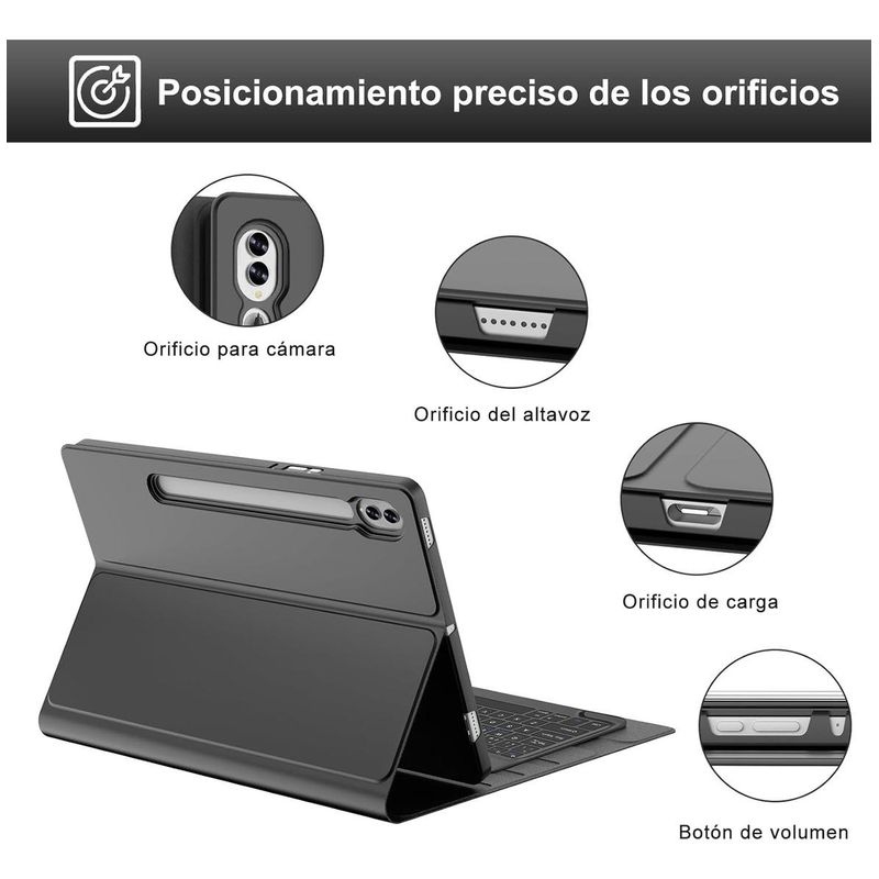 GENERICO - Funda Plegable con Teclado Español para Galaxy Tab S10 Ultra