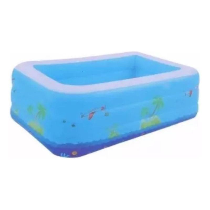 GENERICO - Piscina Inflable Rectangular Azul para Diversión Familiar