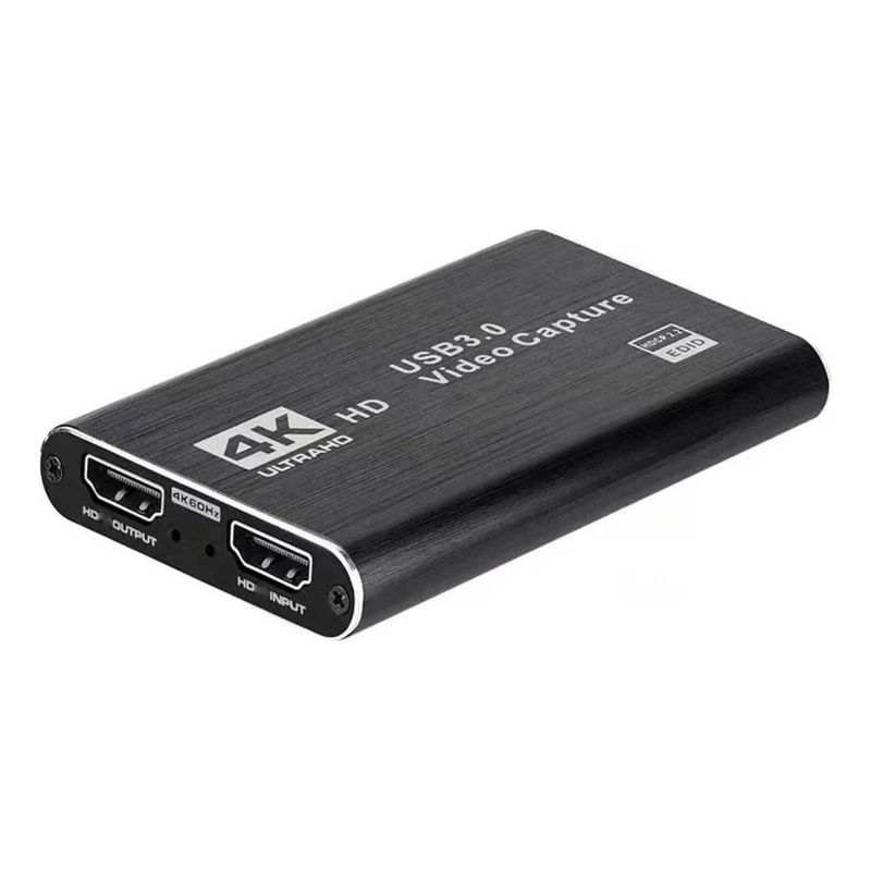 GENERICO - Capturadora Externa 4K HDMI USB 30 con Entrada de Micrófono